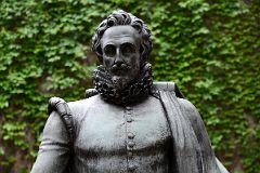 20-2 Cervantes Statue Close Up New York Washington Square Park